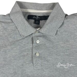 Vintage Y2K Sean John Polo Shirt Casual Solid Grey Diddy Puff Daddy Mens Large